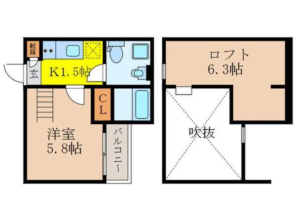 Weisse Viol 小路の物件間取画像